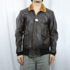 画像2: 50's U.S.NAVY G-1フライトジャケット SIZE40 (2)