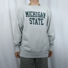 画像2: 90's Champion REVERSE WEAVE USA製 "MICHIGAN STATE" プリントスウェット XL  (2)