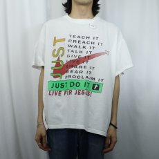画像2: 2000's "JUST DO IT" ジーザス パロディプリントTシャツ (2)