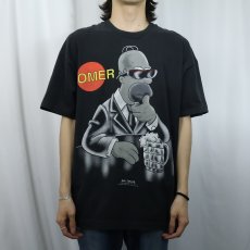 画像2: 90's THE SIMPSONS "HOMER SIMPSONS" キャラクタープリントTシャツ BLACK XL (2)