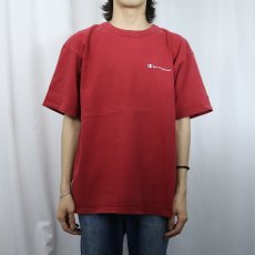 画像2: 90's Champion 青刺繍タグ 後期 USA製 後期 ロゴプリントTシャツ XL (2)