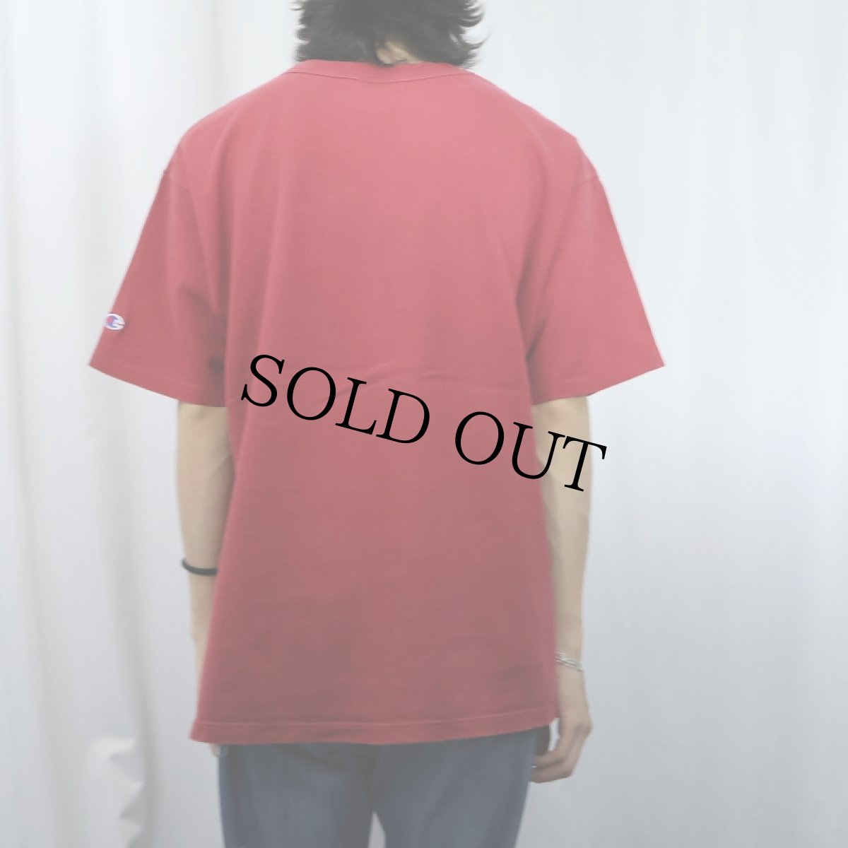 画像3: 90's Champion 青刺繍タグ 後期 USA製 後期 ロゴプリントTシャツ XL (3)