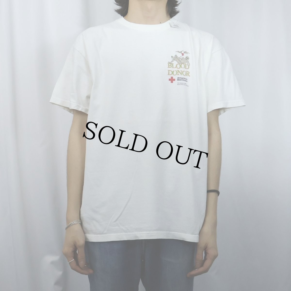 画像3: American Red Cross "BLOOD DONOR" 赤十字社プリントTシャツ XL (3)