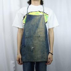 画像2: VINTAGE 耳付き デニムエプロン (2)