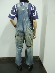 画像3: 50's POWR HOUSE パッチワーク デニムオーバーオール (3)