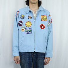 画像2: 80's〜 astorONE ワッペンカスタム コットン×ポリエステルスイングトップ L (2)