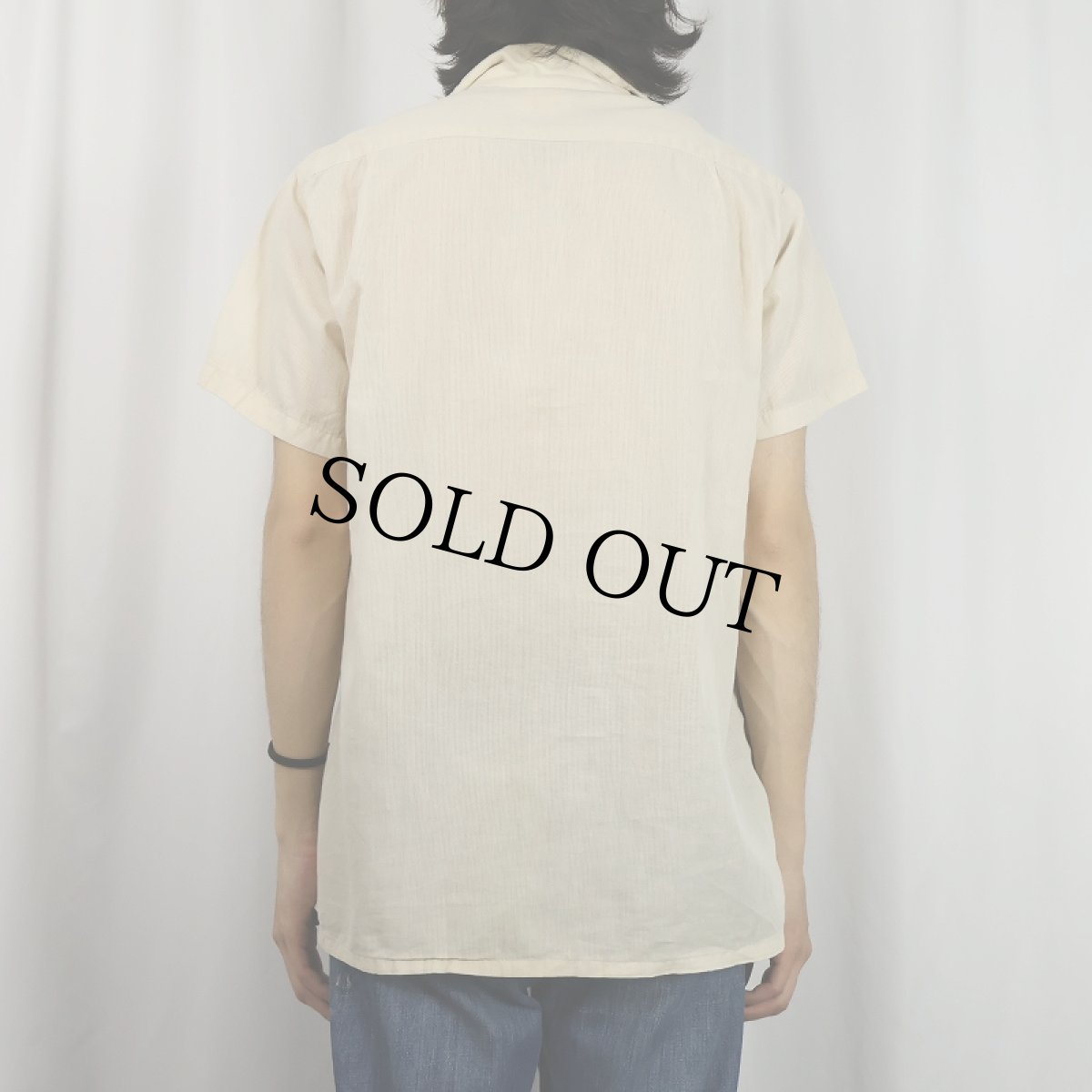 画像3: 50〜60's Industrial Uniform Co. ワッペン付き オープンカラーシャツ (3)