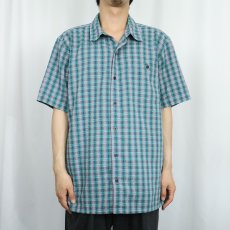 画像2: 2017SS Patagonia チェック柄 シアサッカーシャツ XL  (2)