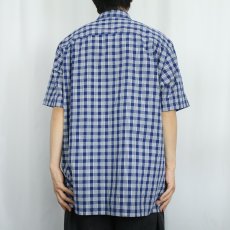 画像3: Patagonia チェック柄 シアサッカーシャツ L  (3)