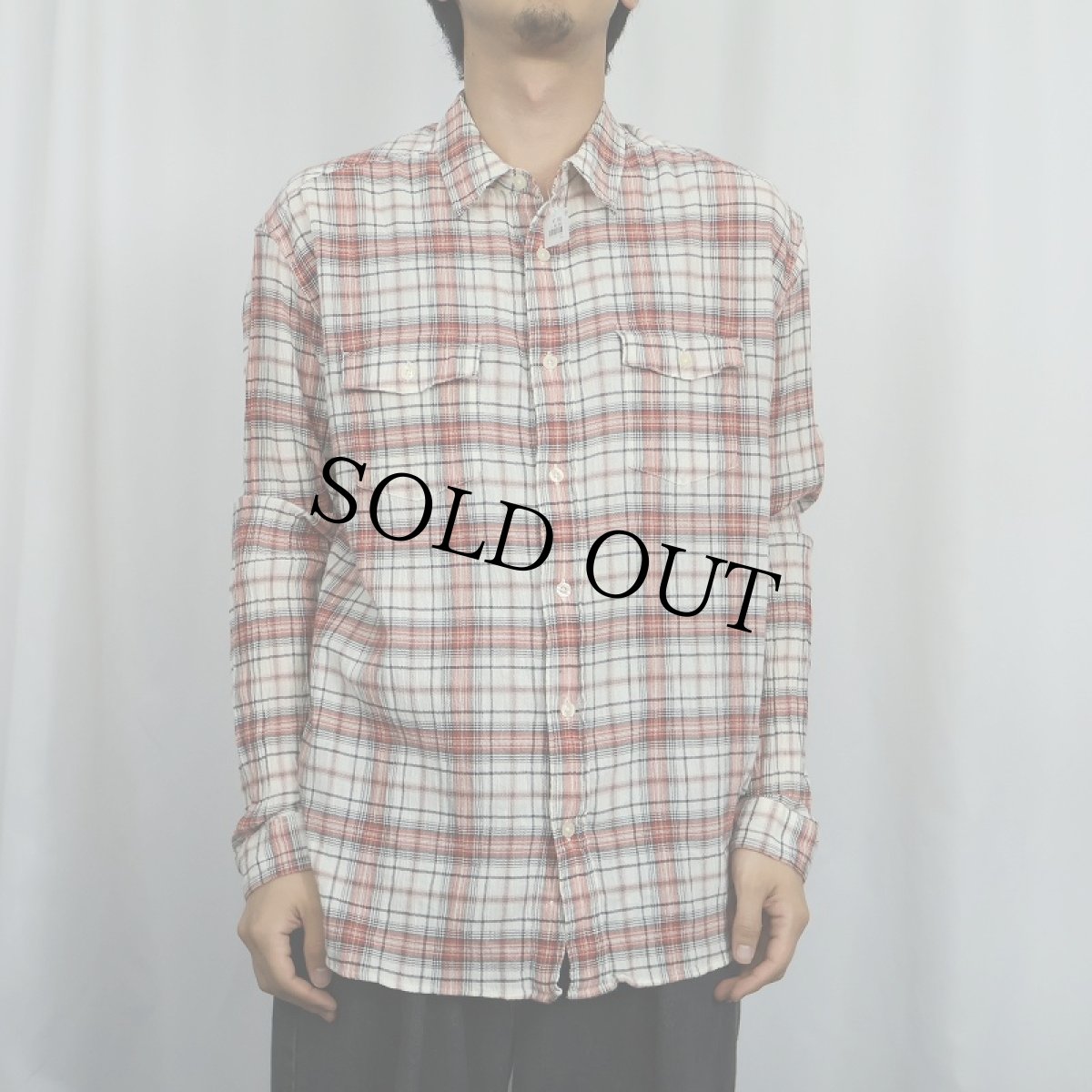 画像2: 2011SS Patagonia "ORGANIC COTTON" チェック柄 ちりめんシャツ L (2)