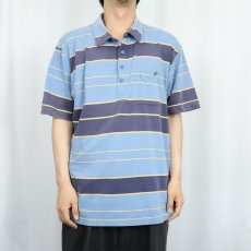 画像2: 2000's Patagonia "ORGANIC COTTON" ボーダー柄 コットンポロシャツ L (2)