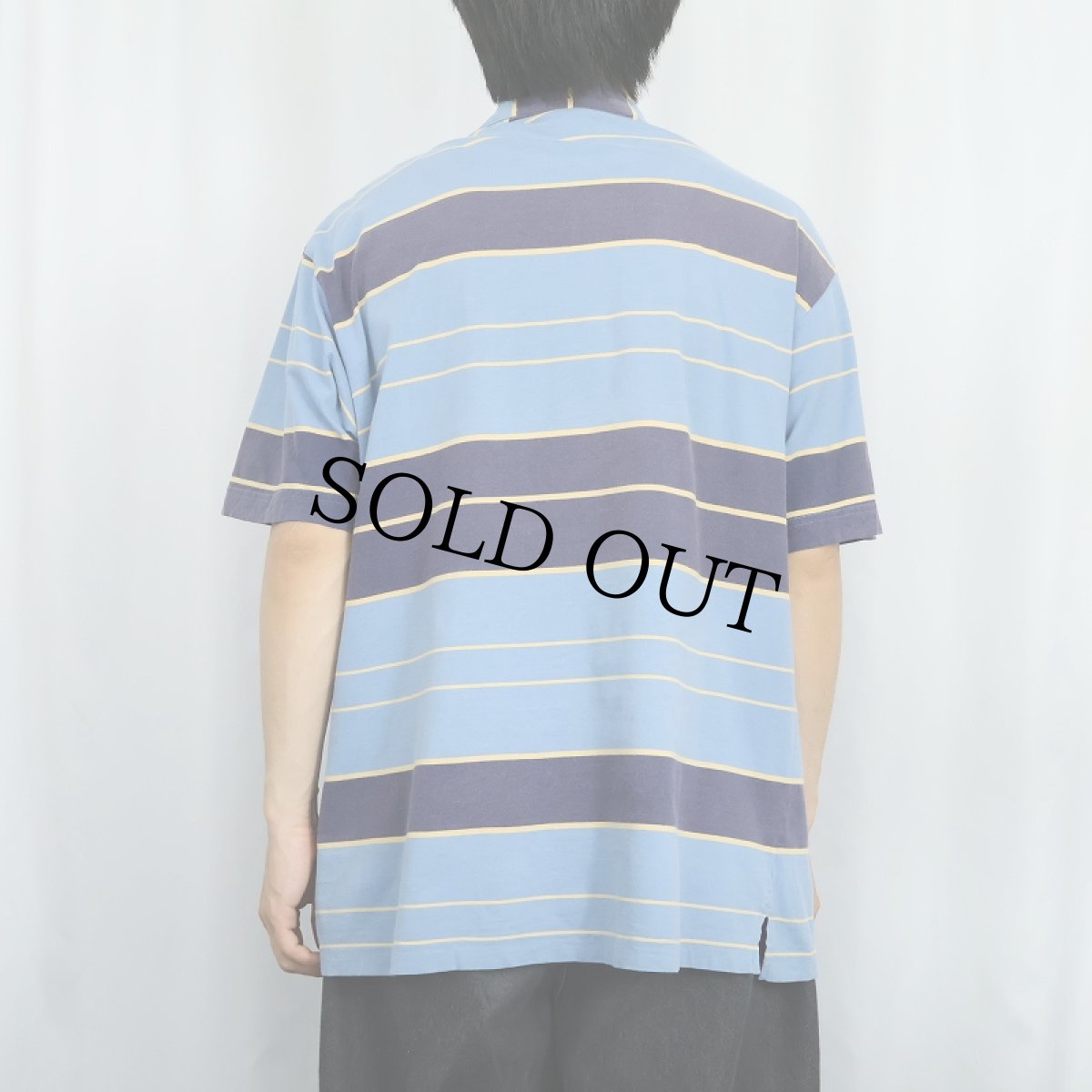 画像3: 2000's Patagonia "ORGANIC COTTON" ボーダー柄 コットンポロシャツ L (3)