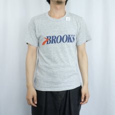 画像2: 80〜90's BROOKS CANADA製 ロゴプリントTシャツ M (2)