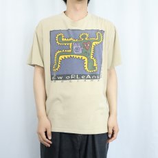 画像3: 90's BIG HED USA製 "NEW ORLEANS" アートプリントTシャツ XL (3)