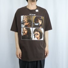 画像2: 2000's THE BEATLES "LET IT BE" ロックバンドプリントTシャツ BROWN XL (2)