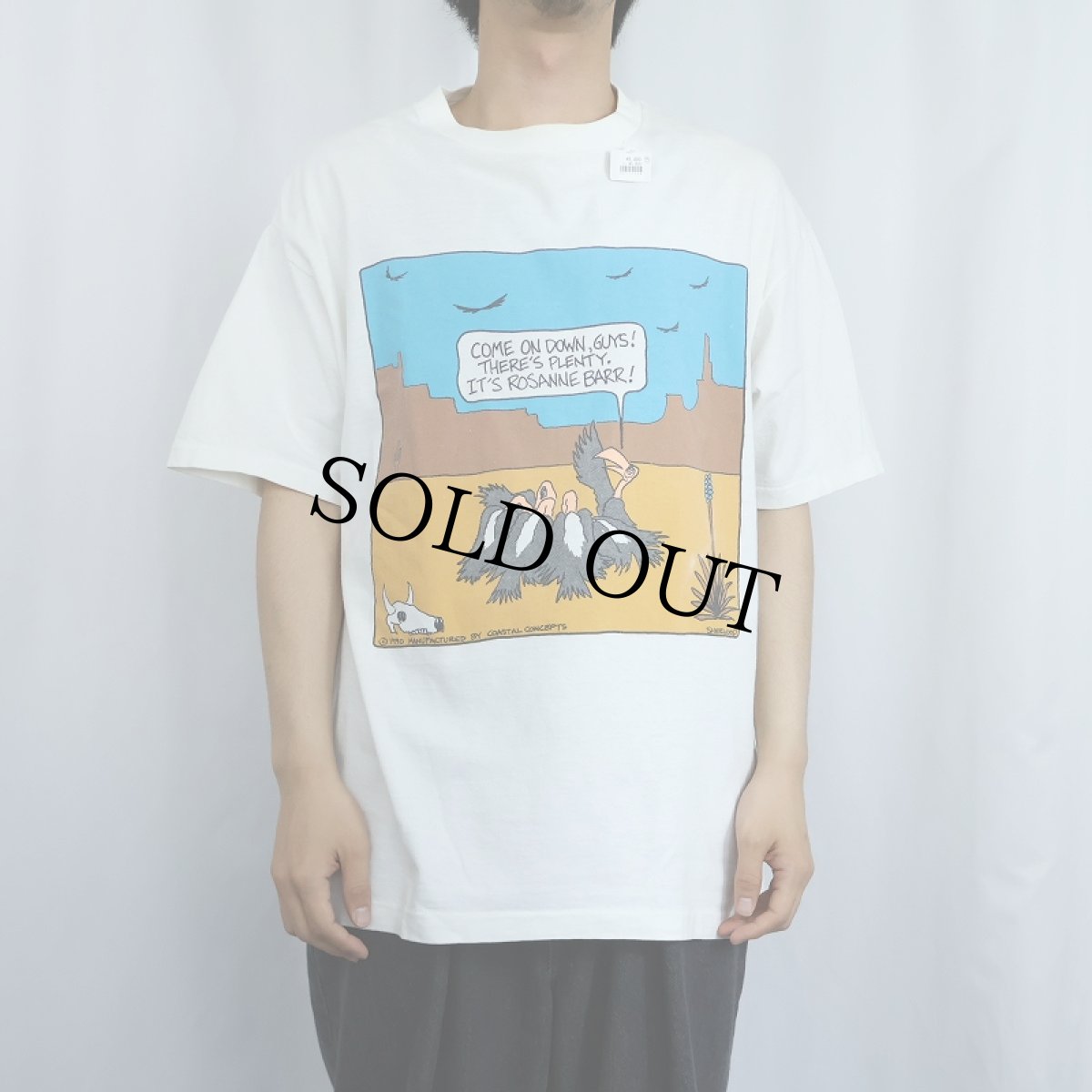 画像2: 90's SHERWOOD USA製 "COME ON DOWN, GUYS! ..." アートプリントTシャツ XL (2)