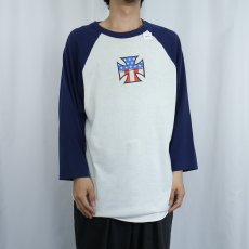 画像2: 90's The Hellacopters USA製 "Respect The Rock America Tour" ロックバンドツアー ラグランTシャツ XL (2)