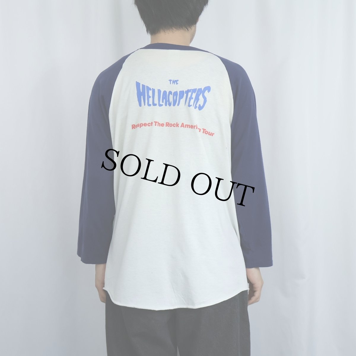 画像3: 90's The Hellacopters USA製 "Respect The Rock America Tour" ロックバンドツアー ラグランTシャツ XL (3)