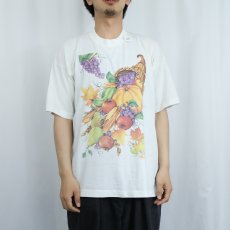 画像2: 90〜2000's "Cornucopia" フルーツプリントTシャツ XL (2)