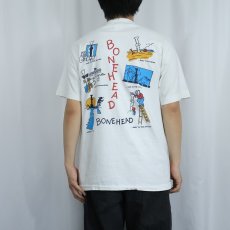 画像4: 80〜90's USA製 "BONEHEAD" イラストプリントTシャツ L (4)