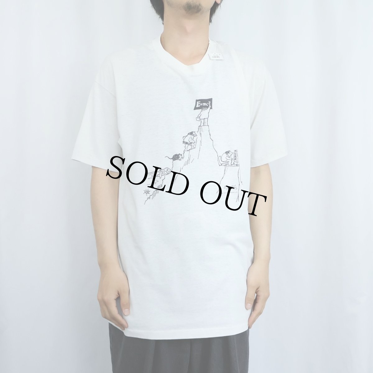画像2: 80's Sidney Harris USA製 イラストプリントTシャツ XL (2)