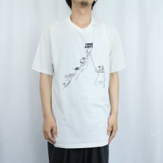 画像2: 80's Sidney Harris USA製 イラストプリントTシャツ XL (2)