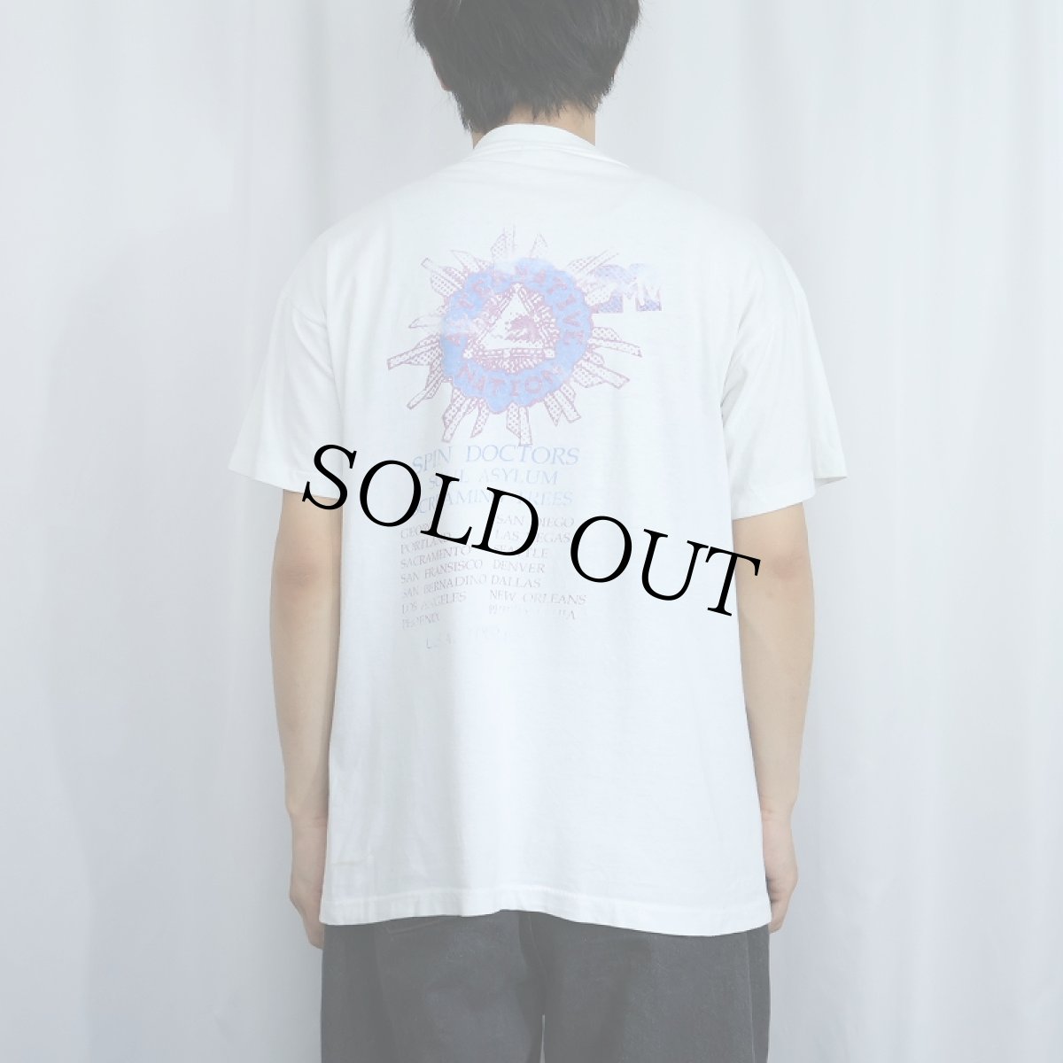 画像4: 90's MTV Alternative Nation USA製 "U.S.A TOUR 1993" 音楽ツアープリントTシャツ L (4)