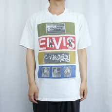 画像2: 90's Elvis Presley ミュージシャンプリントTシャツ L (2)