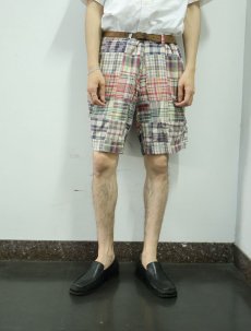 画像3: POLO Ralph Lauren インディアンマドラスチェック柄 パッチワークショーツ W35 (3)