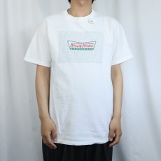 画像2: 90's Krispy Kreme Doughnuts ドーナツショップ ロゴプリントTシャツ M (2)