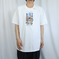 画像2: 90's Krispy Kreme Doughnuts "MASSACHUSETTS DOUGHNUTHEAD" ドーナツショップ キャラクタープリントTシャツ L (2)