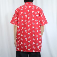 画像3: 2000's HERSHEY'S 総柄 お菓子企業プリント オープンカラーシャツ L (3)