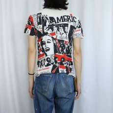 画像4: 〜90's 総柄 プリントリンガーTシャツ (4)