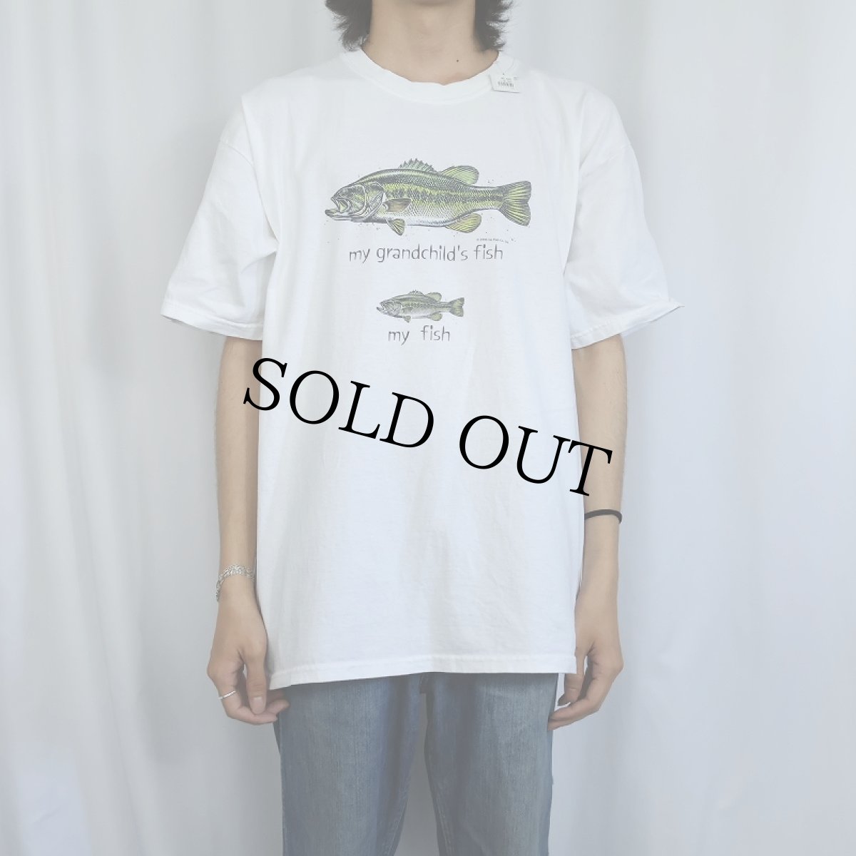 画像3: 90's Go Fish Co. Ltd. "my grandchild's fish" 魚プリントTシャツ XL (3)