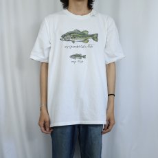 画像3: 90's Go Fish Co. Ltd. "my grandchild's fish" 魚プリントTシャツ XL (3)
