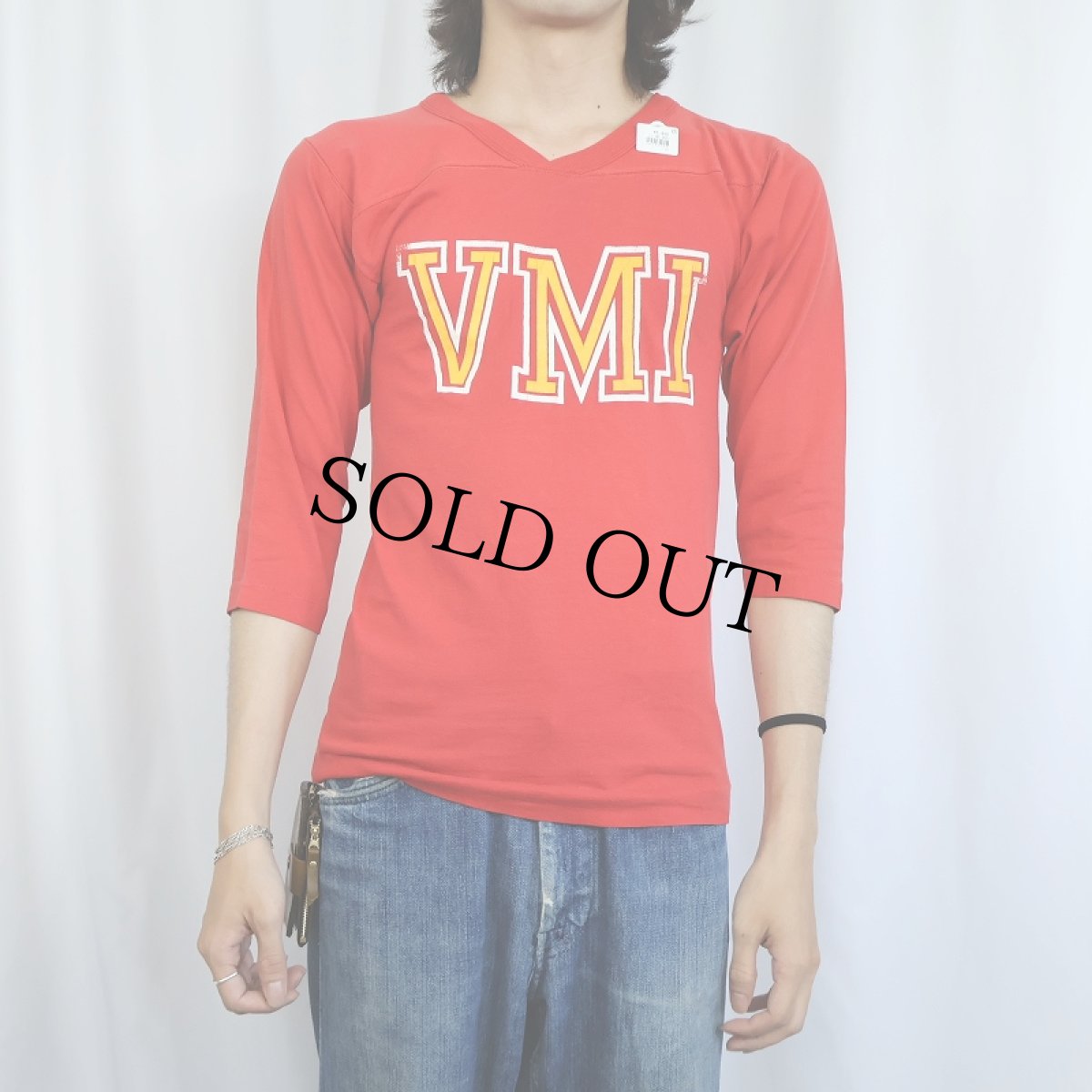 画像2: 70〜80's "VMI" プリントフットボールTシャツ (2)