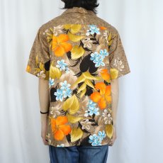 画像3: 60〜70's Sears "HAWAII" 花柄 アロハシャツ (3)
