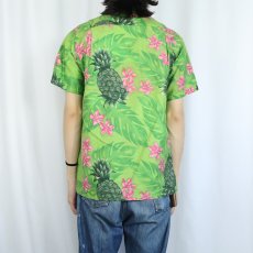 画像3: 60〜70's HAWAII製 花柄 古銭ボタン アロハシャツ (3)