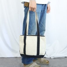画像2: 90's L.L.Bean USA製 "BOAT AND TOTE" ロングハンドル キャンバストートバッグ BLACK SMALL (2)