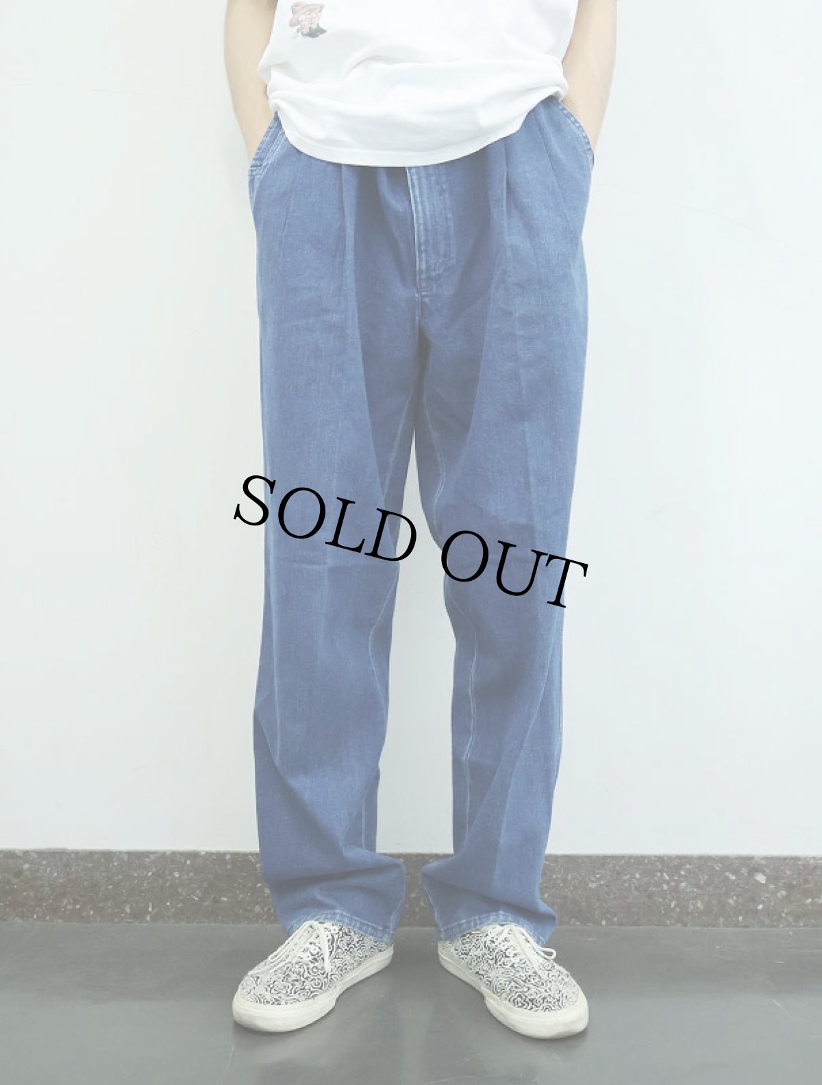 画像1: DOCKERS "CLASSIC FIT" 2タック デニムパンツ W35 タグ付き (1)