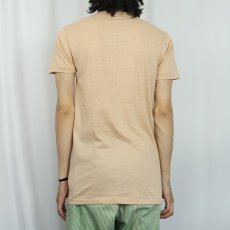 画像3: 80's Tee Swing USA製 ポリエステル×コットン 無地Tシャツ M (3)