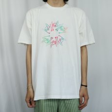 画像3: 90's USA製 "fingerprints press" 手話プリントTシャツ XL (3)