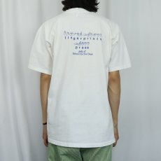 画像4: 90's USA製 "fingerprints press" 手話プリントTシャツ XL (4)