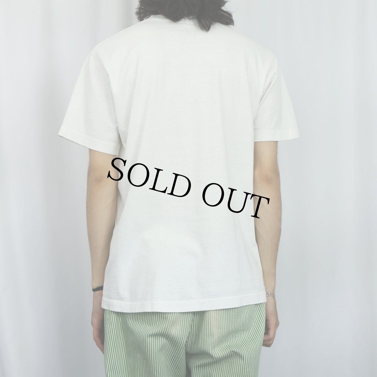 画像3: 90's DEGREE ANGLE USA製 "PEACE LOVE" フラワープリントTシャツ L (3)
