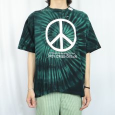 画像3: 90's JOE'S CRAB SHACK USA製 "PEACE LOVE & CRABS" タイダイ レストランプリントTシャツ XL (3)