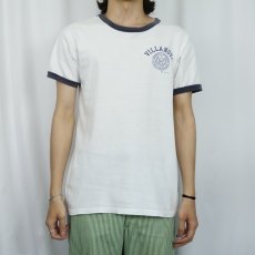 画像2: 80's Champion トリコタグ USA製 "VILLANOVA" プリントリンガーTシャツ L (2)