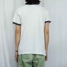 画像3: 80's Champion トリコタグ USA製 "VILLANOVA" プリントリンガーTシャツ L (3)