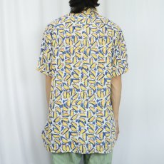 画像3: レモン柄 リネンシャツ XL (3)