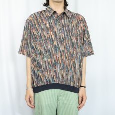 画像2: サイケデリック柄 プルオーバーシャツ XL (2)