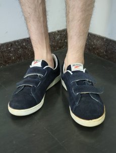画像2: 80〜90's PRO-PLAYERS ベルクロ スエードスニーカー NAVY 27.5cm (2)
